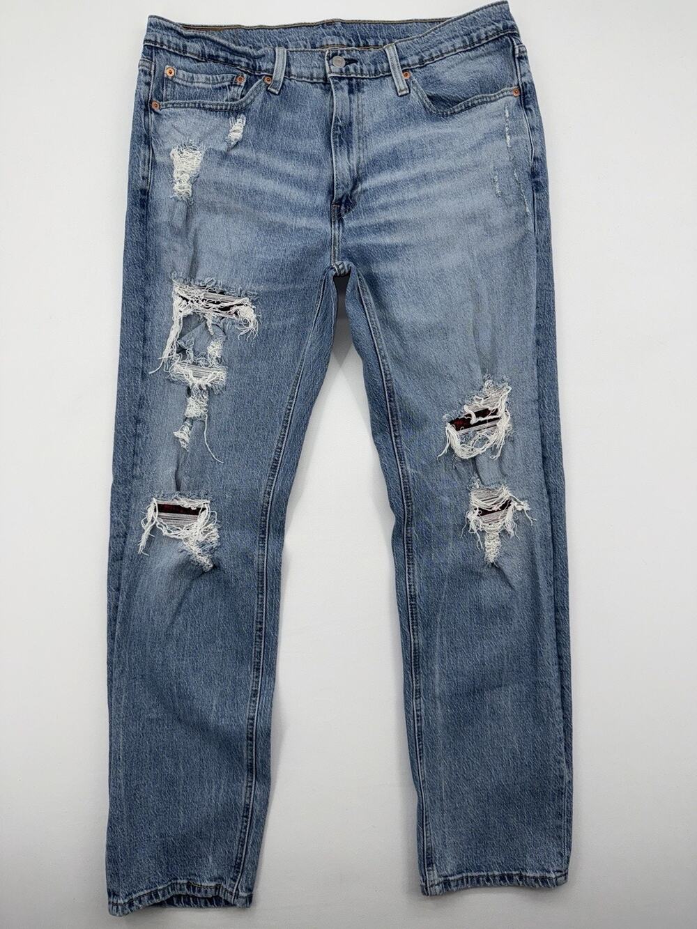 Levi's 541 Men's Big Tall Athletic Fit Jean 36W x 34L Distressed Light Wash